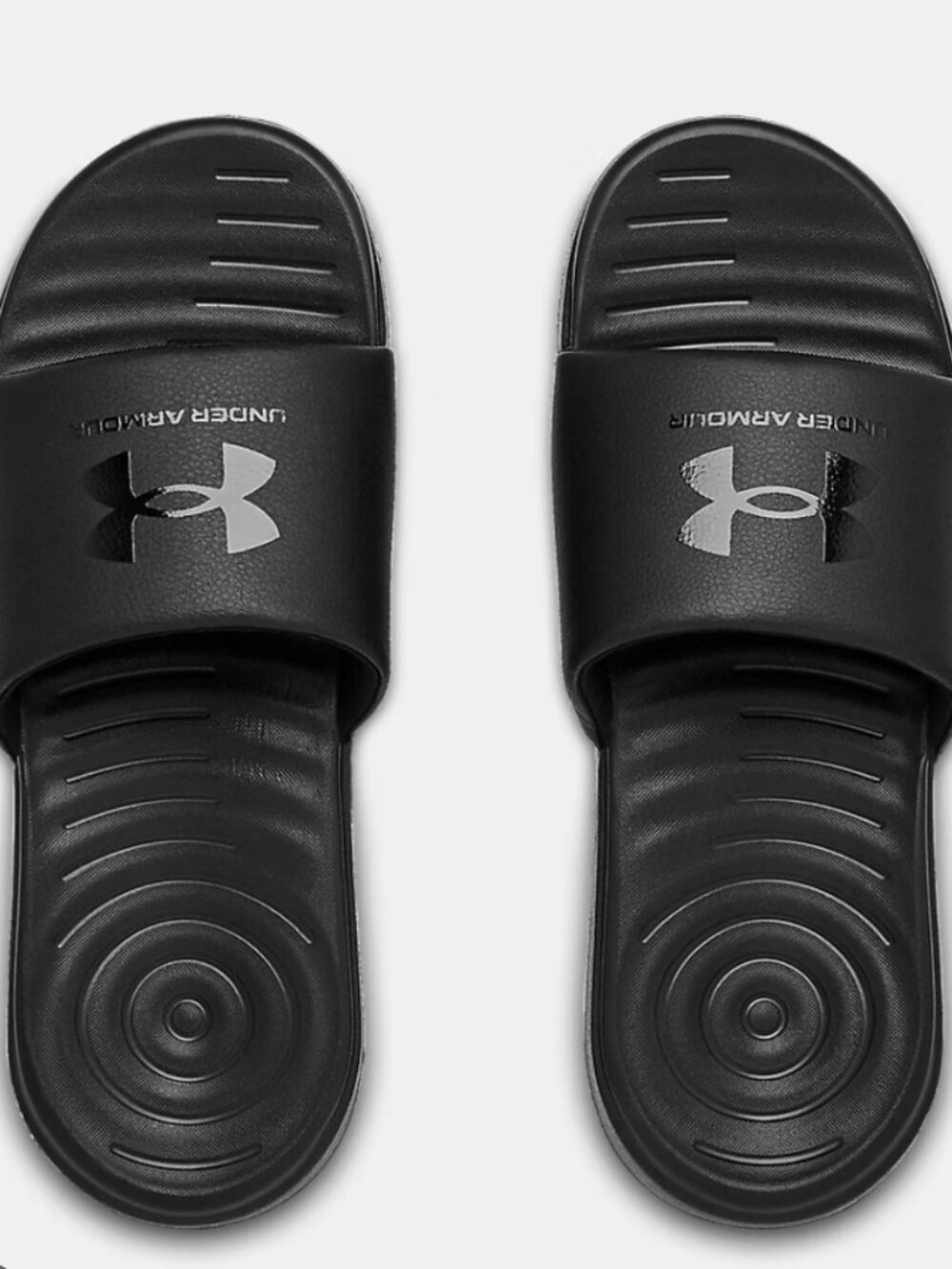 Under Armour Sandals Mens Size 12 Ansa Fixed Slide Black Comfort Flats